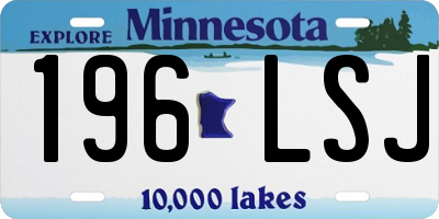 MN license plate 196LSJ