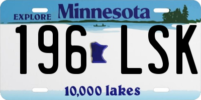 MN license plate 196LSK