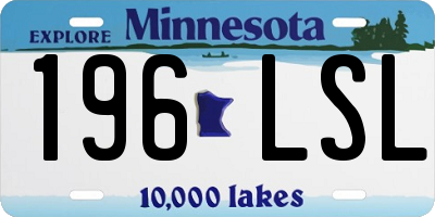 MN license plate 196LSL