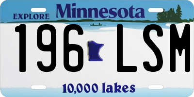 MN license plate 196LSM