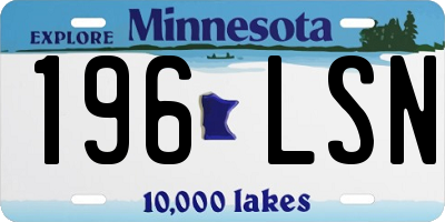 MN license plate 196LSN