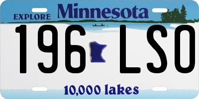 MN license plate 196LSO