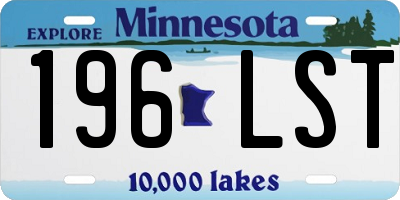 MN license plate 196LST