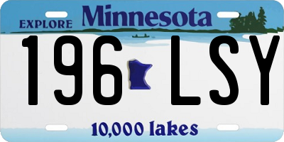 MN license plate 196LSY