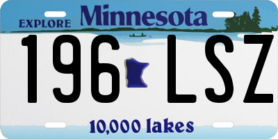 MN license plate 196LSZ