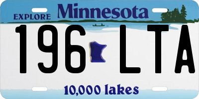 MN license plate 196LTA