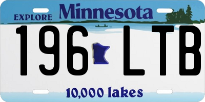 MN license plate 196LTB