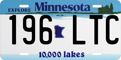MN license plate 196LTC