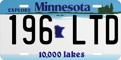 MN license plate 196LTD