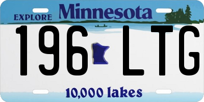 MN license plate 196LTG
