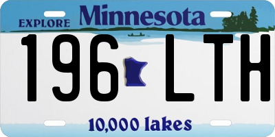 MN license plate 196LTH