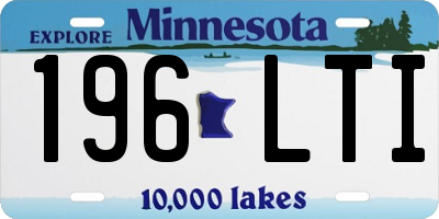 MN license plate 196LTI