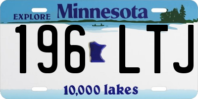 MN license plate 196LTJ