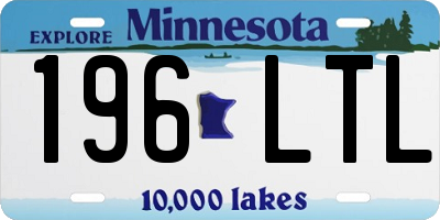MN license plate 196LTL