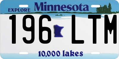 MN license plate 196LTM