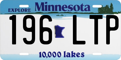 MN license plate 196LTP