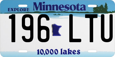 MN license plate 196LTU