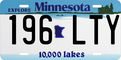 MN license plate 196LTY