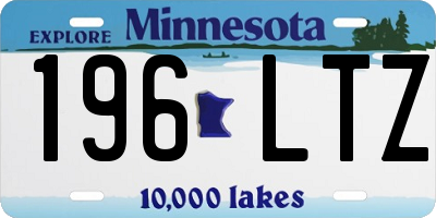 MN license plate 196LTZ