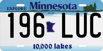 MN license plate 196LUC