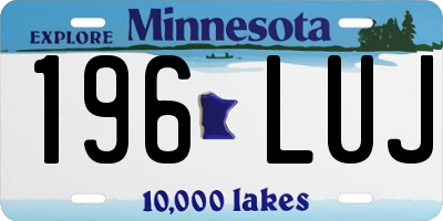 MN license plate 196LUJ