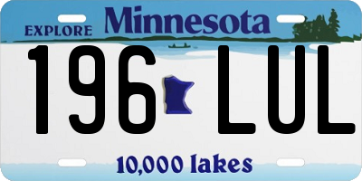 MN license plate 196LUL
