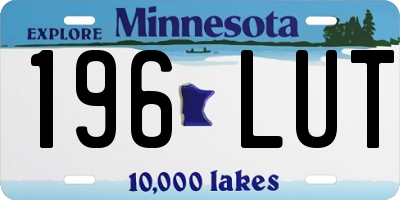 MN license plate 196LUT