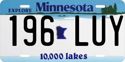 MN license plate 196LUY