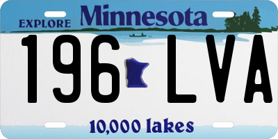 MN license plate 196LVA