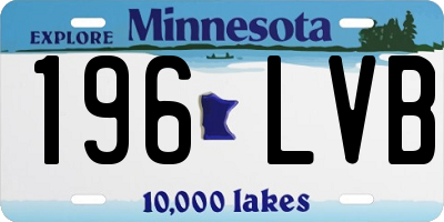 MN license plate 196LVB