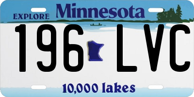 MN license plate 196LVC