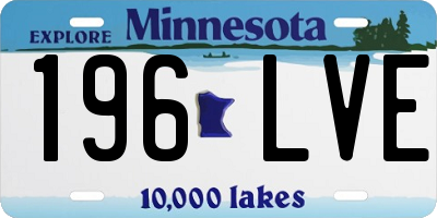 MN license plate 196LVE
