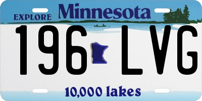 MN license plate 196LVG