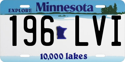 MN license plate 196LVI