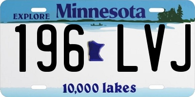 MN license plate 196LVJ