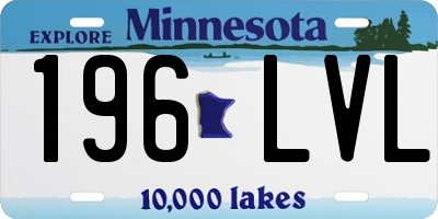 MN license plate 196LVL