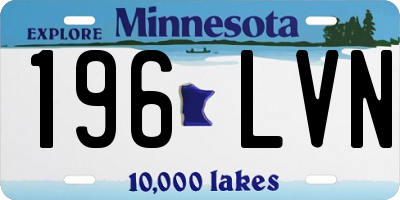MN license plate 196LVN