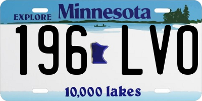MN license plate 196LVO