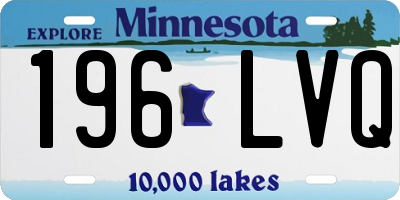 MN license plate 196LVQ