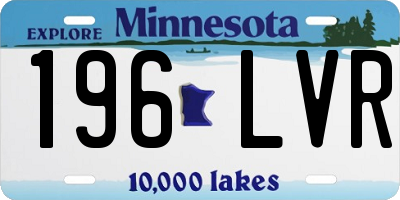MN license plate 196LVR