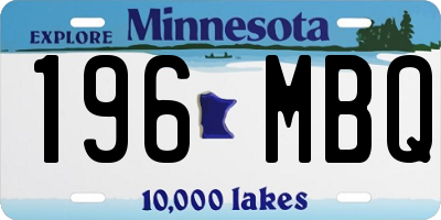 MN license plate 196MBQ