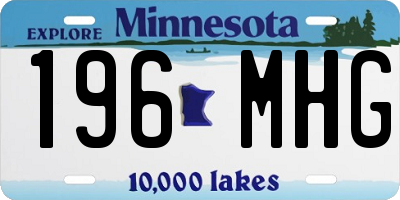 MN license plate 196MHG