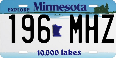 MN license plate 196MHZ