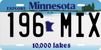 MN license plate 196MIX