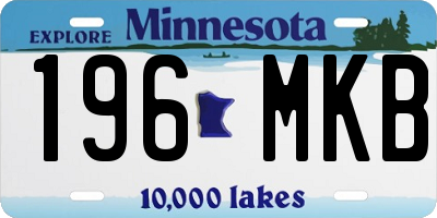 MN license plate 196MKB