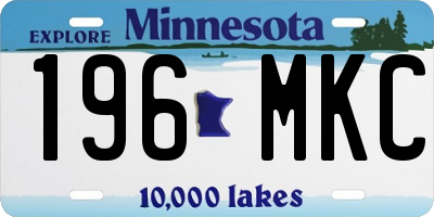 MN license plate 196MKC