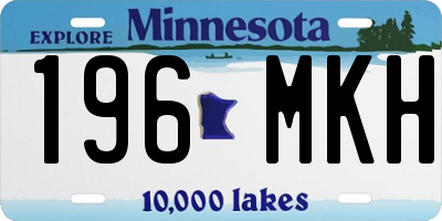 MN license plate 196MKH