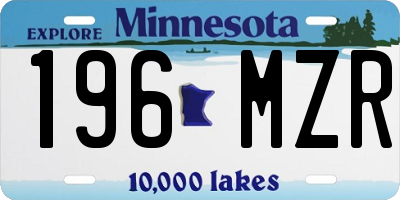 MN license plate 196MZR