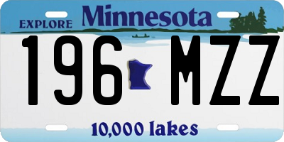 MN license plate 196MZZ