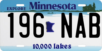 MN license plate 196NAB